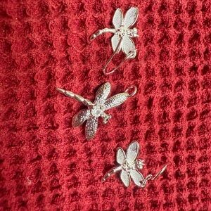 Elegant Silver Dragonfly Jewelry Set